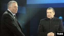 "Россия" телеканалындагы берүүдөн бир көрүнүш.