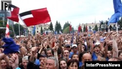 Демонстрация сторонников "Грузинской мечты" в Зугдиди 22 сентября