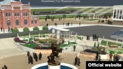 Олугъ Мөхәммәд ханга һәйкәл рәсеме