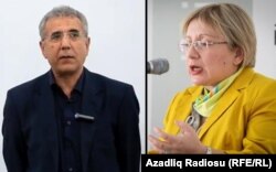 Leyla Yunus (sağda) və İntiqam Əliyev