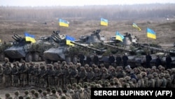 Українські військові на полігоні в Житомирській області, листопад 2018 року