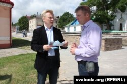 Віталь Рымашэўскі (зьлева) і Алесь Масюк