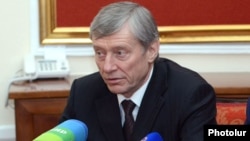Armenia - CSTO Secretary General Nikolay Bordyuzha at a news conference in Yerevan, 29Jan2013.