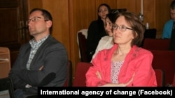 Олексій Хитрин (зліва) і Лариса Кузьмишина (справа)