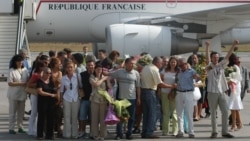 Посрещането на българските медици от Либия на 24 юли 2007 г. на Летище София