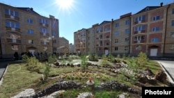 Armenia - Newly constructed apartment blocks in Gyumri, 15Oct2012.