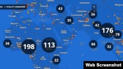 “Google map” tehnologiýasynyň esasynda düzülen dilleriň kolleksiýasyna dünýäniň dürli künjeginde ýaşaýan halklaryň gürleýän dilleri girýär.