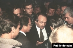 В'ячеслав Чорновіл на шахті ім. Поченкова. Макіївка 1990-і роки