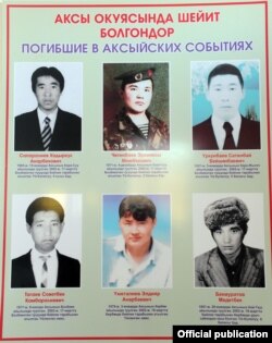 Погибшие в аксыйских событиях.