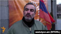 Armenia -- Opposition leader Zhirayr Sefilian speaks to RFE/RL's Armenian service, Yerevan, 14Dec2015