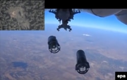 Орусиянын аскер учагы, Москва айтышынча, Идлиб шаарындагы "Даиштин" өңүттөрүнө бомба таштоодо. 5-октябрь