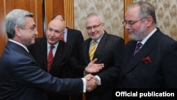 Armenia - President Serzh Sarkisian meets with OSCE Minsk Group Co-Chairs, Yerevan, 29Nov2011