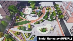 Макет трехуровневой парковки.