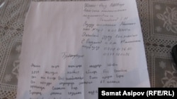 Сыймыктын милицияга жазган түшүнүк каты