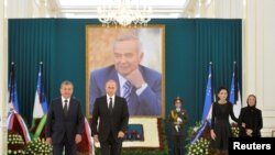 Şawkat Mirziýoýew we Wladimir Putin 2016-njy ýylda