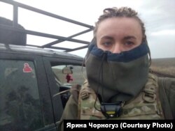 Ярина Чорногуз на передовій, жовтень 2020 року
