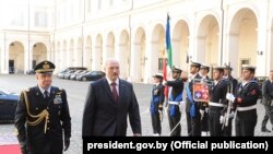 Лукашэнка ў Італіі ў 2016 годзе.