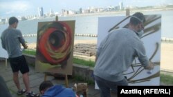 Граффити осталары мастер-класс күрсәтә