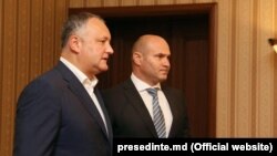 Fostul ministru de Interne Pavel Voicu (dreapta), alături de ex-președintele Igor Dodon.