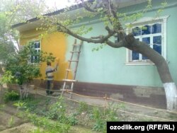 Перед возможным визитом президента Мирзияева в Сурдарьинскую область, местных жителей заставили покрасить стены своих домов в желтый цвет.