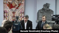 Борис Немцов Минск шаарында. Беларус. 2013.