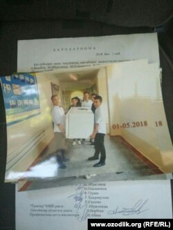 Япония элчихонаси мактабда 10 май куни аудит ўтказиши маълум бўлгач "кимлардир" жиҳозларни мактабга келтириб, ташлаб кетган.