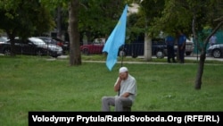 Під час мітингу, Сімферополь, 23 серпня 2013 року