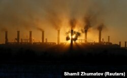 Завод ферросплавов, принадлежащий корпорации ERG. Аксу, 22 марта 2018 года.