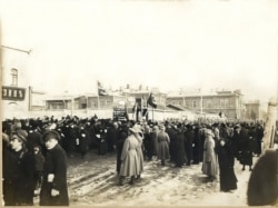 Українська репрезентація на Ново-Соборній площі Томська. 23 (10) березня 1917 року