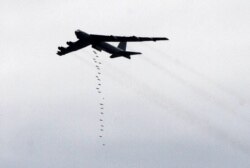 بی-۵۲ ارتش آمریکا در جریان یک رزمایش نظامی نزدیک مرز عربستان