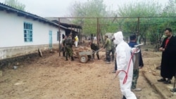 Работы в селе Халкаджар после стихии