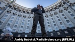 Народний депутат України, ветеран АТО Андрій Білецький. Виступ 7 листопада 2018 року на пікеті біля Кабміну