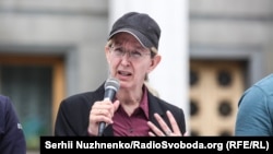 Уляна Супрун під час акціїї «Година смерті»