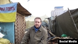 Павло Мєзєрін на Майдані у Києві 11 лютого 2014 року