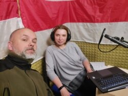 У кіеўскай студыі беларускага радыё Wnet з польскім калегам Паўлам Бабаловічам