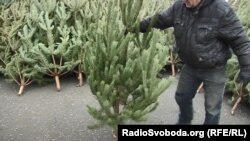 Вартість ялинки на донецькому ринку починається від 100 гривень