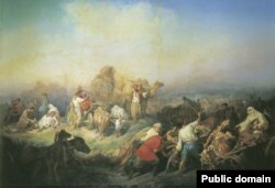 Konstantin Filippov. Aqyar ve Aqmescit arasında Qırım cenki vaqtında cenk yolu