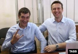 Братья Навальные в Замоскворецком суде Москвы. 14 августа