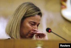 فردیکا موگرینی رئیس سیاست خارجی اتحادیه اروپا