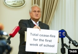 Представник ОБСЄ Мартін Сайдик на попередній зустрічі контактної групи в Мінську