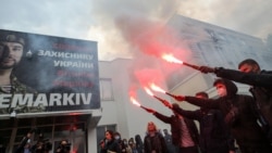 Акція на підтримку Андрія Хаєцького біля будівлі МВС у Києві