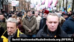 Міхеїл Саакашвілі на акції в Києві 3 грудня 2017 року