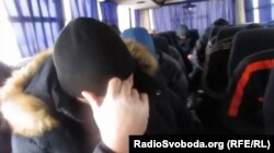 Невідомі особи в в одному з автобусів