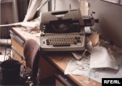 У будынку Радыё Свабода ў Мюнхене пасьля тэрарыстычнага акту ў лютым 1981 году