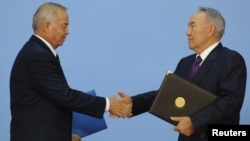Казакстан жана Өзбекстан президенттери Назарбаев менен Каримов