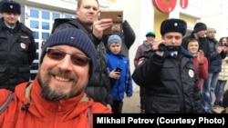 Михаил Петров на несанкционированном митинге против коррупции 26 марта 2017 года.