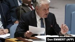 Фото від 26 листопада 2018 року. Постійний представник України в ООН Володимир Єльченко