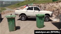 Armenia -- Protesters block a road leading to the Amulsar gold mine, July 2, 2018.