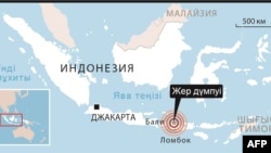 Карта района, пострадавшего от землетрясения.