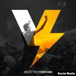 Сымбалі акцыяў пратэсту супраць падаражэньня электраэнергіі ў Армэніі.